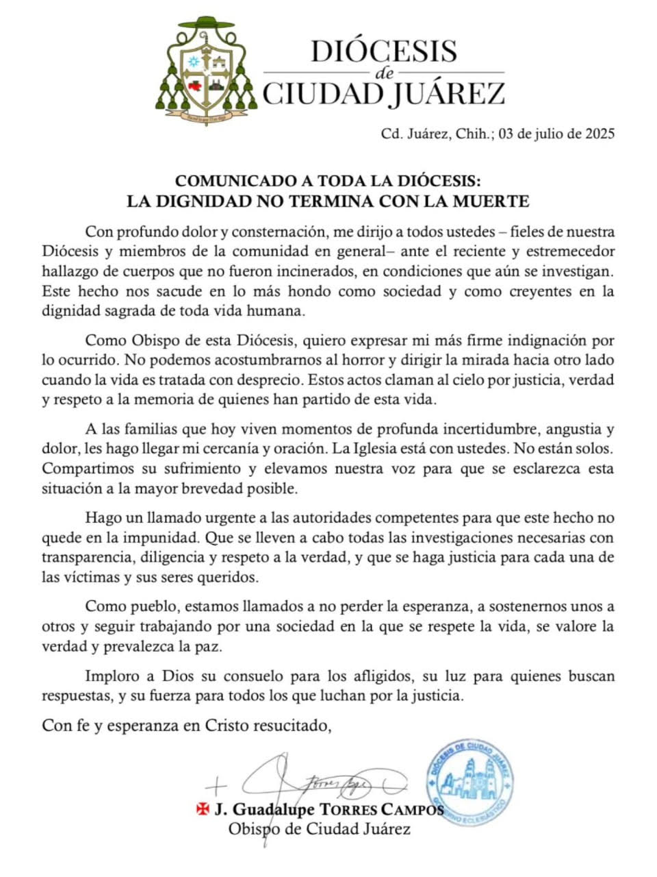 carta obispo